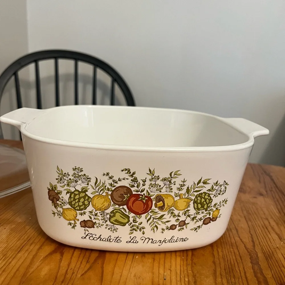 RARE CorningWare 178 MA L'Échalote la Marjolaine Casserole Dish A-3-B/Lid A-9-C